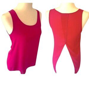 Express Hot Pink Tank Sleeveless Back Opening - Women Top Size S - Barbie Style